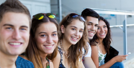 Students sitting together